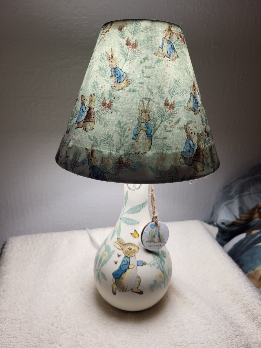 Peter rabbit bespoke handmade lamp