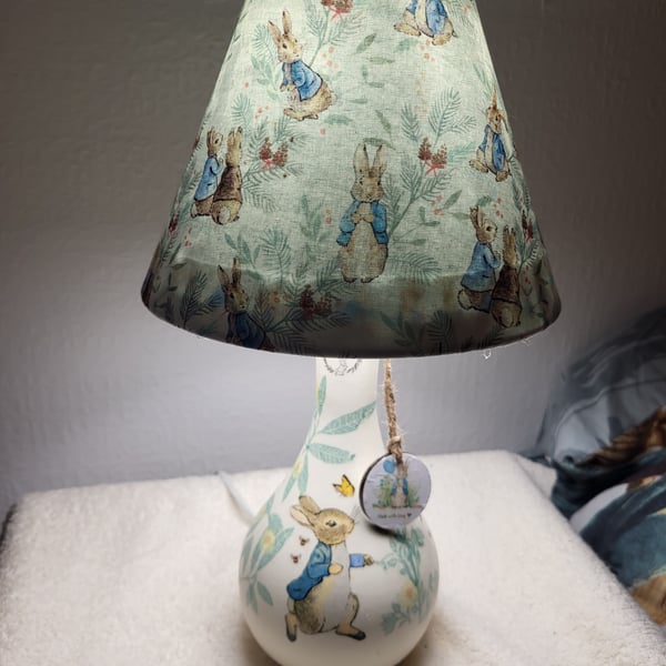 Peter rabbit bespoke handmade lamp