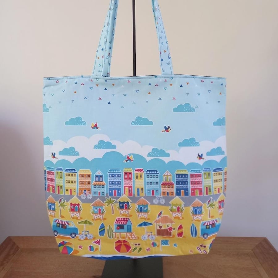 Summer Tote Bag with zipped pocket