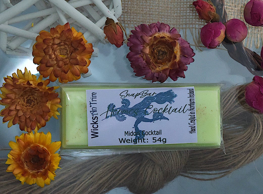 Hermes Cocktail Soy Wax Melt Long Lasting Hand Crafted SnapBar