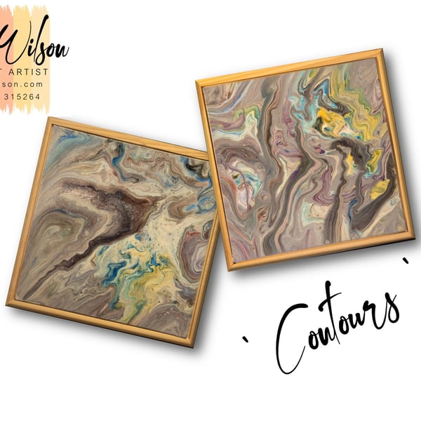 Handmade Acrylic Fluid Art - Original Abstract Painting