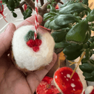 Christmas pudding felt bauble