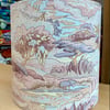 Pastel Country Scene Cottage Core 70s 80s Vintage Fabric Lampshade option