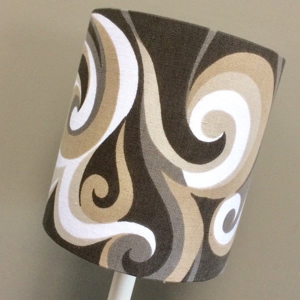 MOD Groovy Lampshade in TOURBILLON by John Wright 60s 70s Vintage fabric 