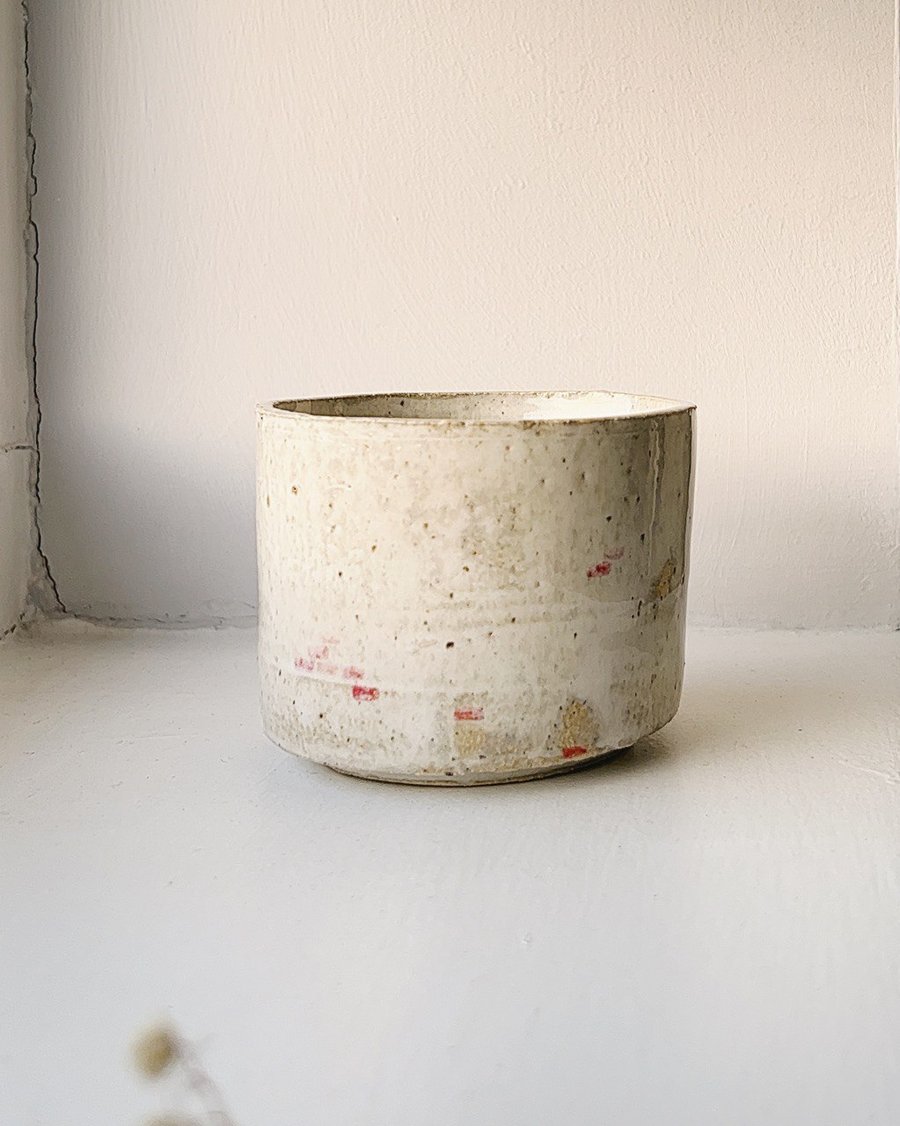 Earthen Flecked Stoneware Chawan Mug for Tea and Coffee