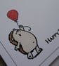 Hedgehog with Red Balloon - Happy Birthday To You - Birthday Card - Image 3