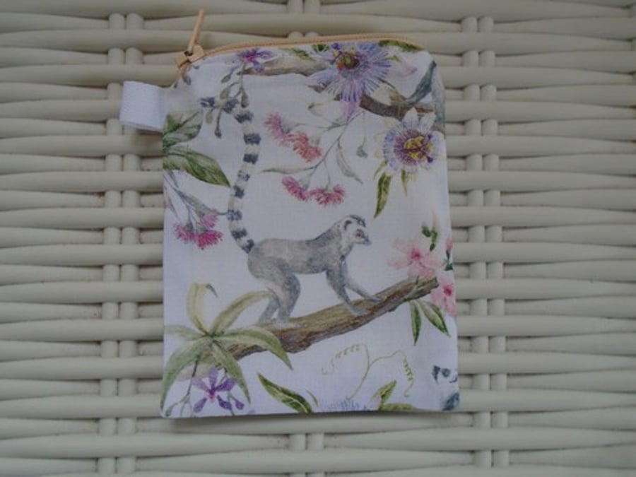 Lemur Purse or Card Holder Wallet 