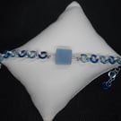 Angelite and chainmaille bracelet