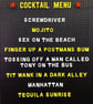 Alternative Cocktail Menu Magnet - Image 3