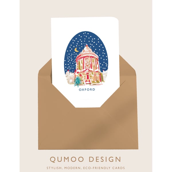 Christmas Card Oxford Radcliffe Camera (QM 257)