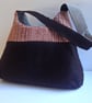 Handmade upcycled wool tweed magnetic snap closure bag - Image 4