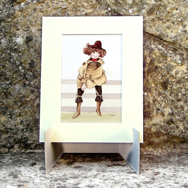 Doll Small Original Watercolour Painting