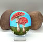 Fly Agaric Mushrooms Rock Painting