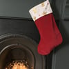 Red Velvet Christmas Stocking 