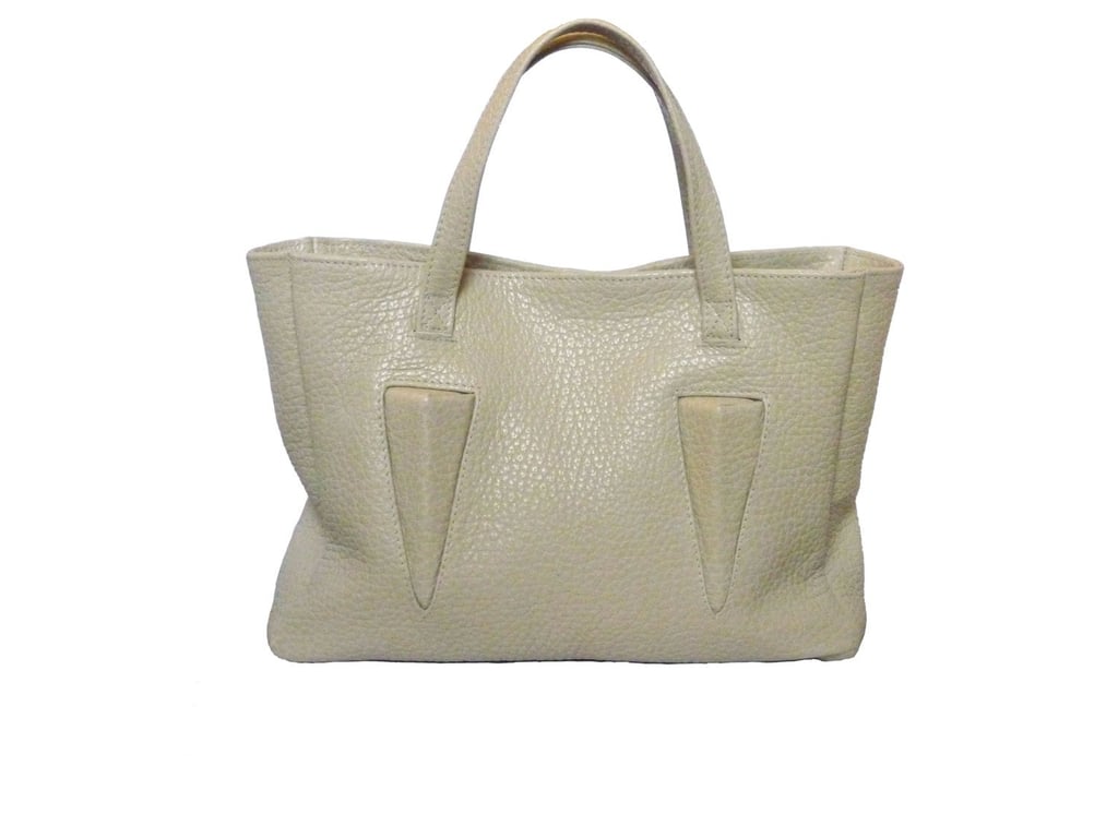Cream Leather Tote