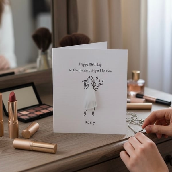 Personalised Birthday Card - To the greatest singer I know…