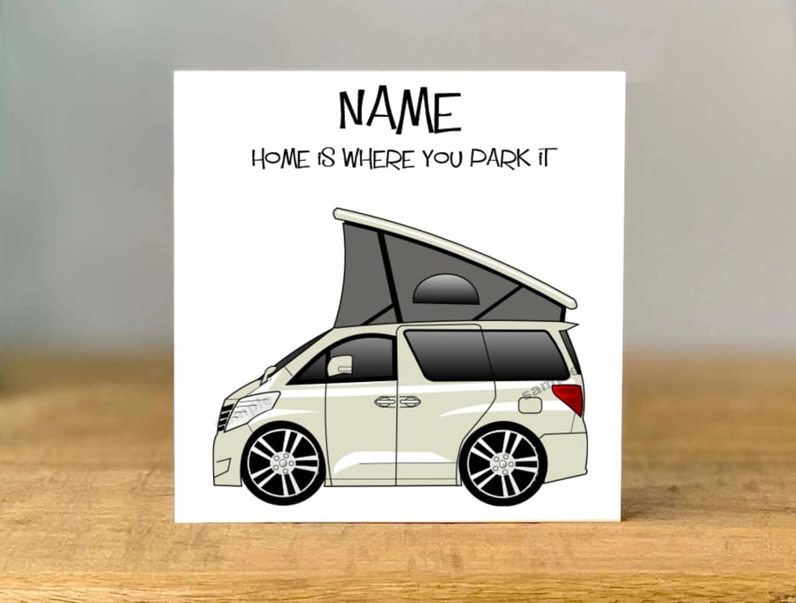 Personalised Campervan Card, camper, van life