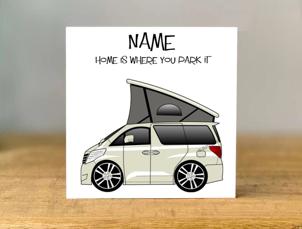Personalised Campervan Card, camper, van life