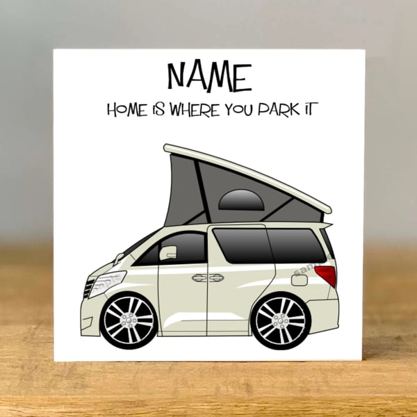 Personalised Campervan Card, camper, van life