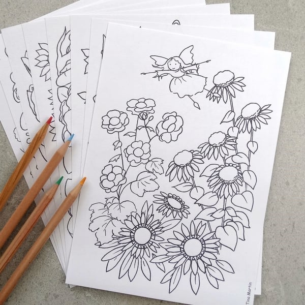 Fairy Colouring Sheets