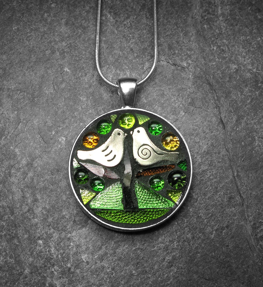'Two For Joy' - Mosaic Pendant