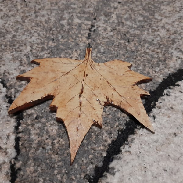 Handmade ceramic leaf decoration 