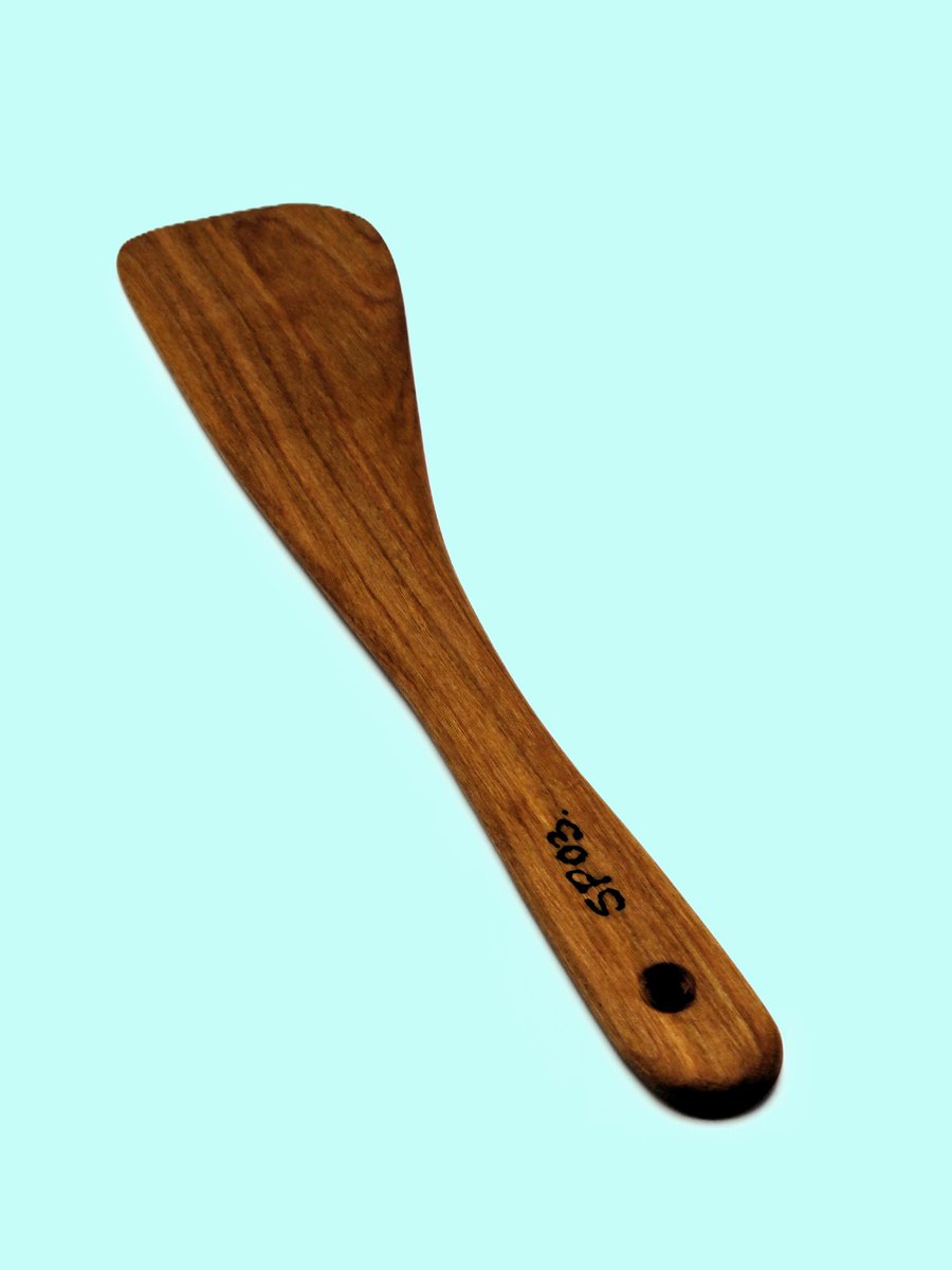 Handcrafted kitchen spatula in Red Birch. SKU-SP03