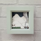 Mountain Picture, Winter Landscape Diorama, Cabin in the Mountains