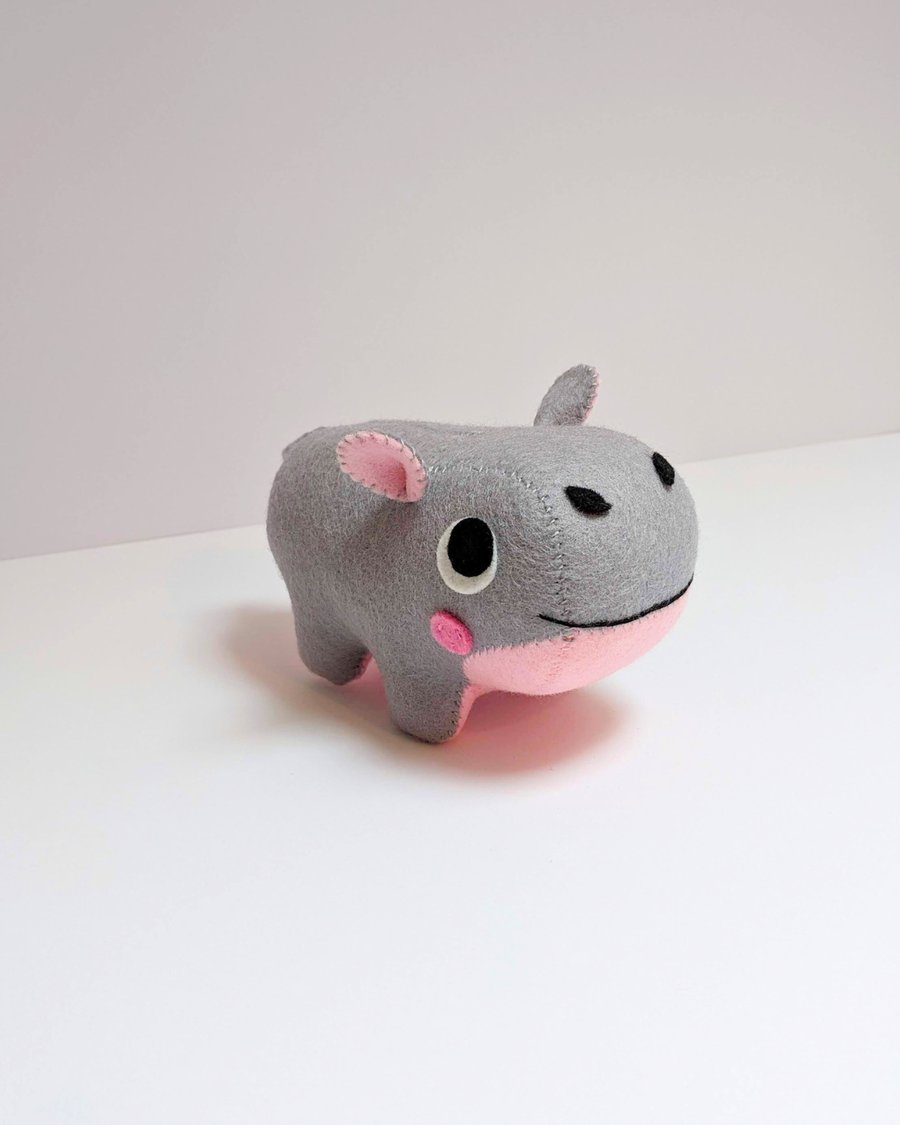 Felt Hippo ornament