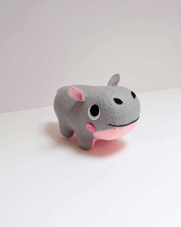 Felt Hippo ornament