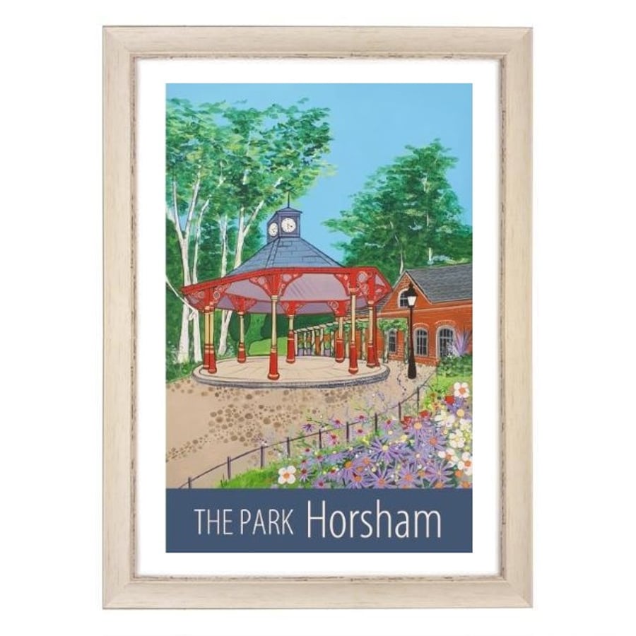 Horsham Park travel poster print by Susie West