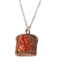 Miniature Beans On Toast Necklace, British Food Jewellery, Unique Gift Idea - Image 2