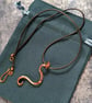 Small Swirly Copper Pendant in Art Nouveau Style - Image 4