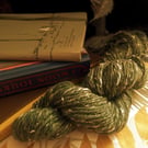 First Snow hand spun yarn - recycled wool - 100 yards