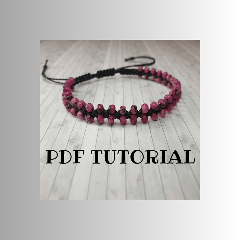 Fishbone Beaded Macrame Bracelet Tutorial - macrame tutorial - craft making