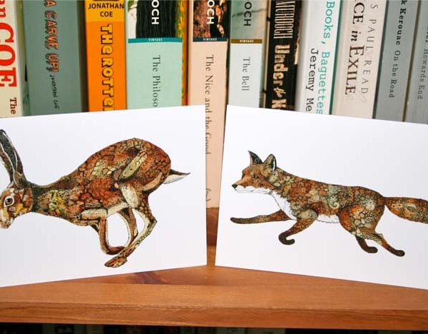 Hare and Fox greeting cards 4x6