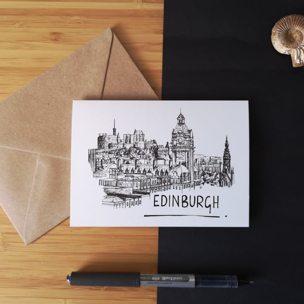 Edinburgh Skyline Greetings Card