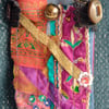 Colourful Boho Cross Body Lined Mobile Phone Bag Pouch 