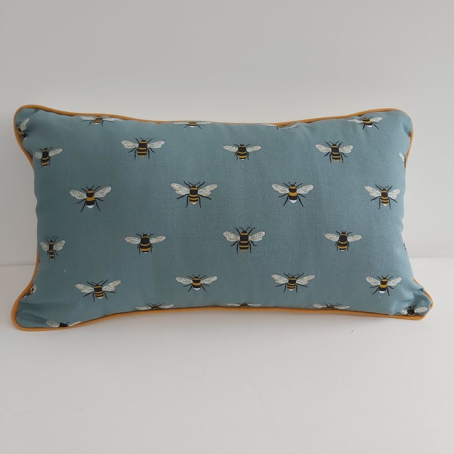 Sophie Allport Bees  Cushion with Mustard Piping