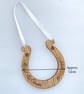 Personalised Lucky Wedding Horseshoe - Solid Oak - Image 3