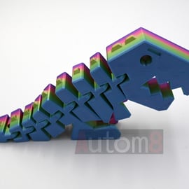 Flexi Rexy - Flexible 3D Printed Animal Articulated Dinosaur Flexi Fidget Toy
