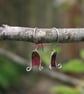 Silver and Copper Bluebell Dangle  Earrings - Image 2
