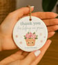 Thank You for Helping Me Grow Teacher Gift – Personalised Hanging Ornament