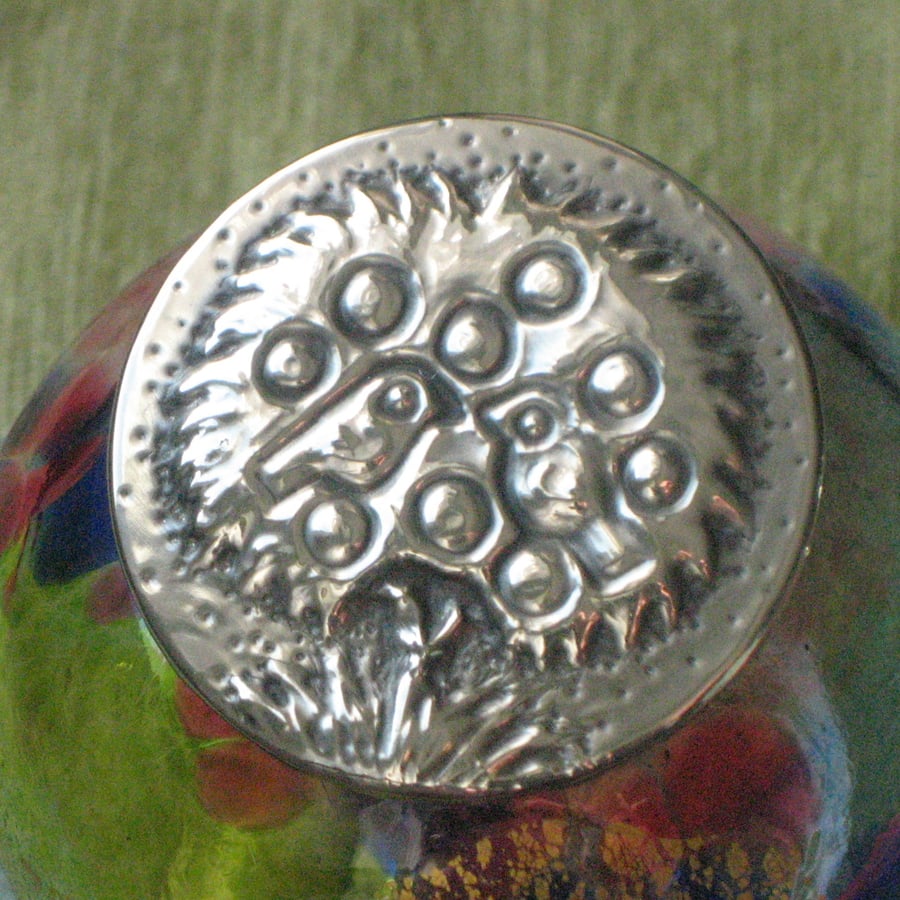 Birds in Tree Silver Pewter Brooch