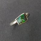 Sterling silver boulder opal ring.