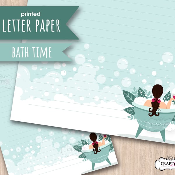 Letter Writing Paper Relaxing Bath