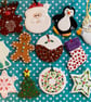 Hand Painted Ceramic Christmas Hanger, Pottery Hanging Decoration - Image 8