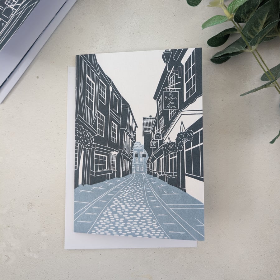 Shambles Greetings Card, Yorkshire Coast Note Card