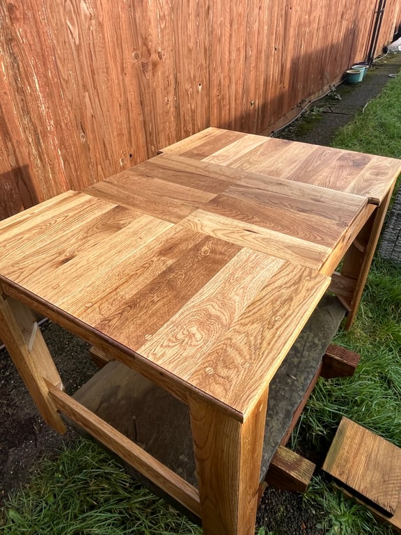 Handmade Small Solid Oak Coffee Table 