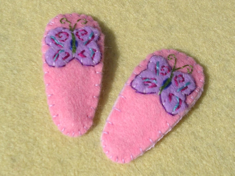 Pair of Butterfly Hair Clips